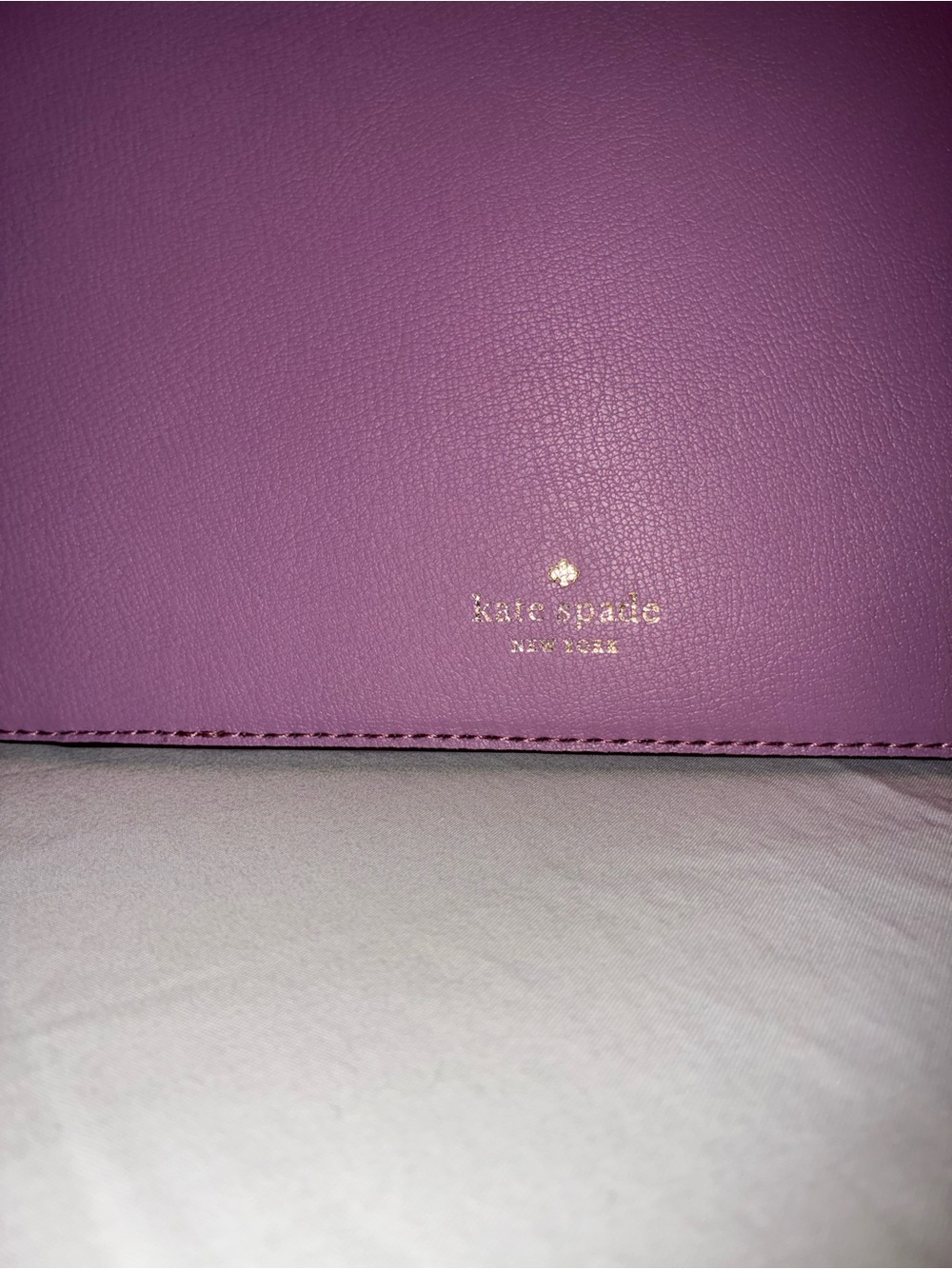 NWT Kate Spade Adel Medium Top Zip Crossbody Bag Purple Valerian Leather - Picture 3 of 6